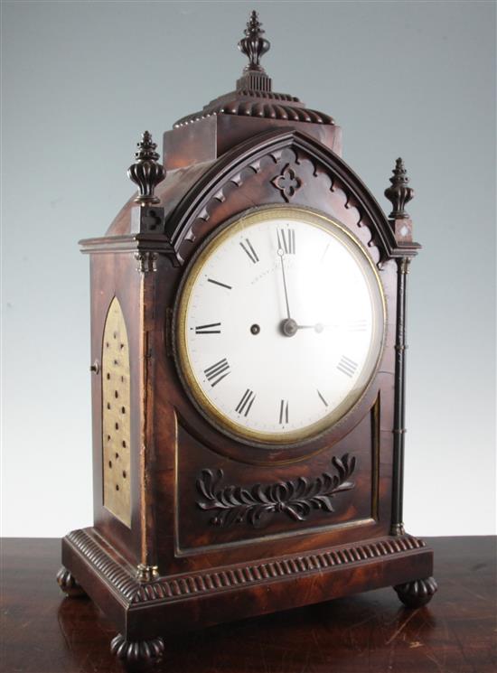 Grant of Fleet Street, London. A Regency mahogany bracket clock, 20.5in., in need of restoration